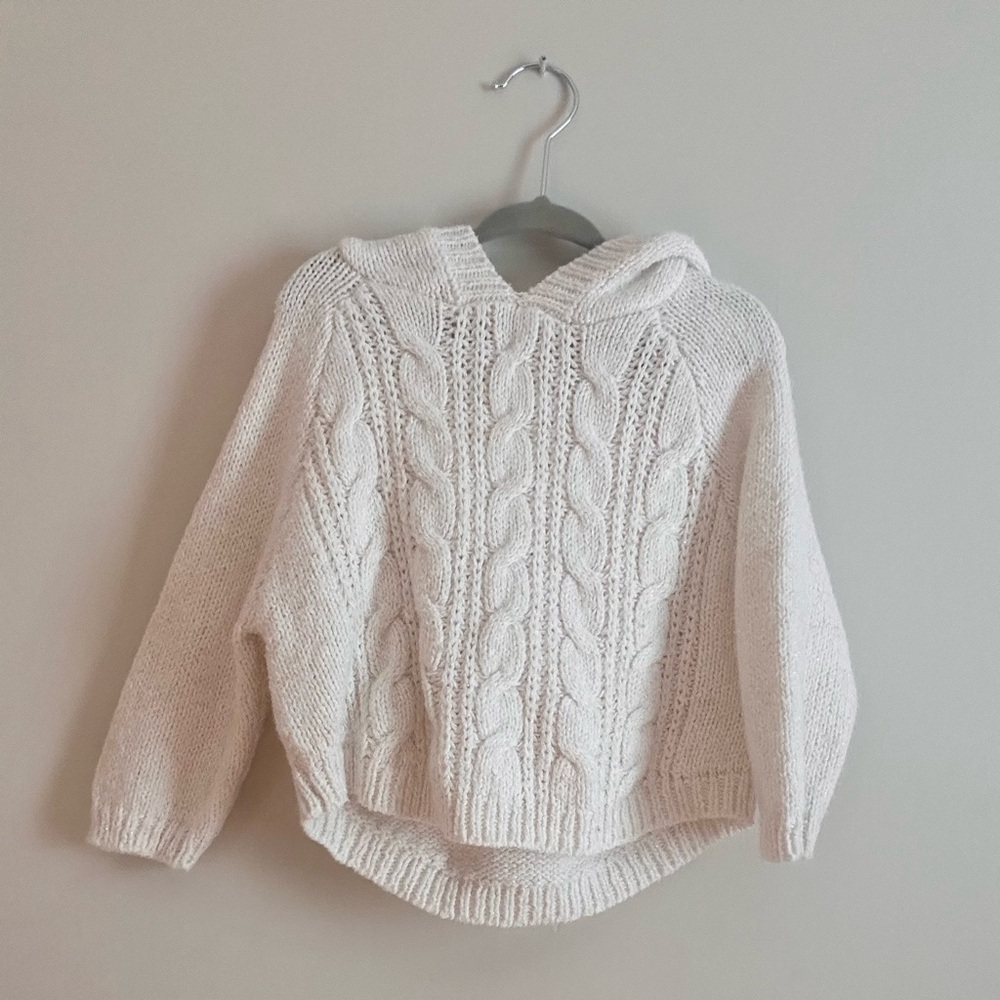 Cat & Jack Hooded Pom Sweater Size 18M